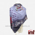 Elegant Women's Wool Shawl and Wool Pashmina with Flower Printed